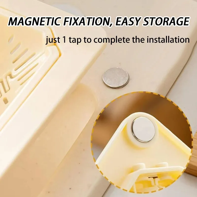 

Corner Sink Drainer Basket Magnetic Silicone Kitchen Storage Rack Sink Drain Strainer Basket for Trash Food Waste Leftovers