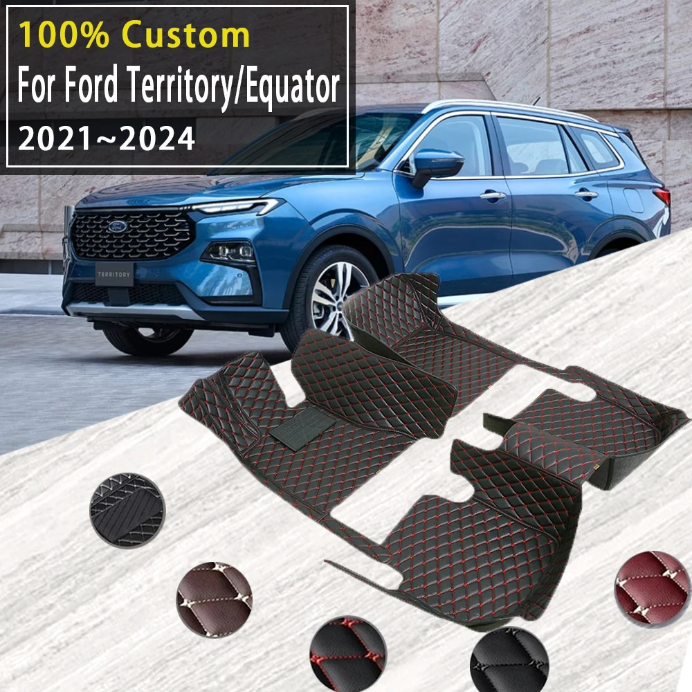 Car Floor Mats For Ford Territory 2021~2024 Equator Sport Anti-dirt Pad Car Full Set Covers Floors Mat Mud Accessories Non-slip