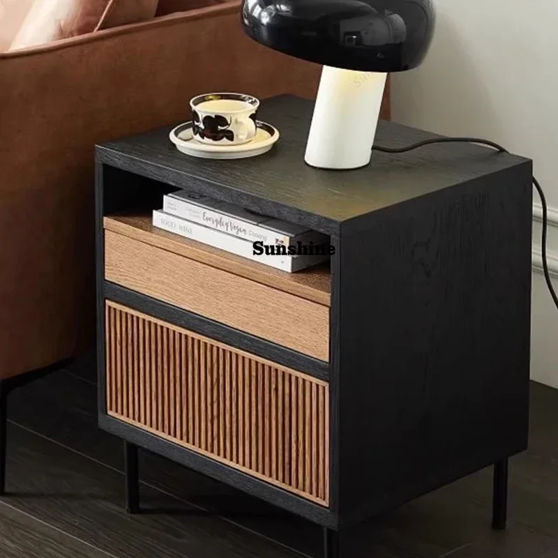 

TD Luxury Salon Bedside Table Modern Nordic Designer Bauhaus Nightstand Table Unique Cool Mesitas De Noche Bedroom Furniture