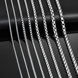 Thickness 2mm/3mm/4mm/5mm/6mm Stainless Steel Link Classic Curb Necklace Chain for Men Women Jewelry 14 to 40 Inches