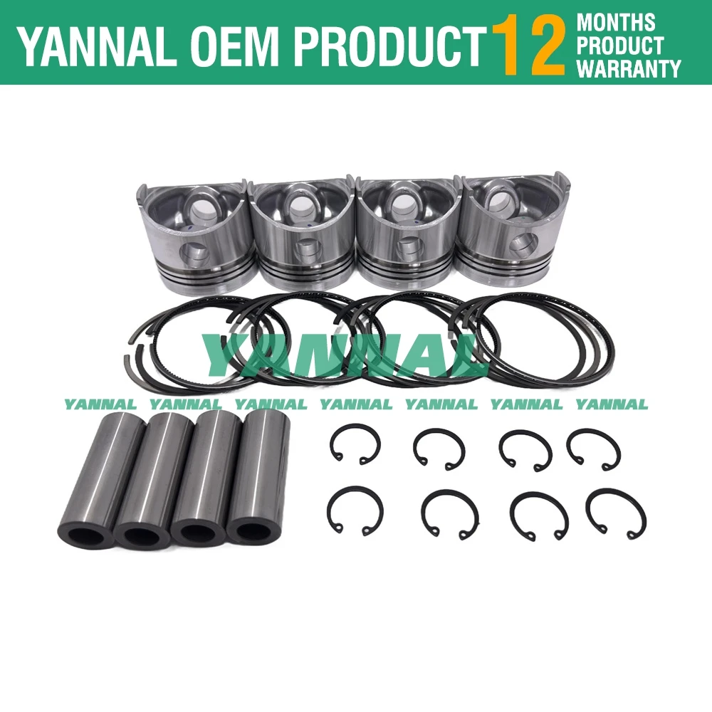 Good Quality V1100 VH1100 Piston Kit Ring Set For Kubota AICHI SP090 Tractor Parts