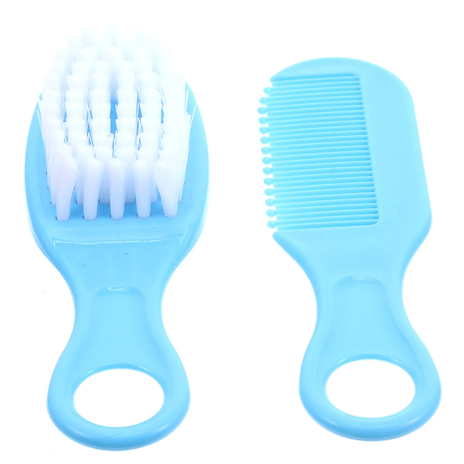 1Set Infant Massage Comb and Brush Kit Soft Circular Teeth Safe for Delicate Scalp Promotes Blood Circulation Brain Growth