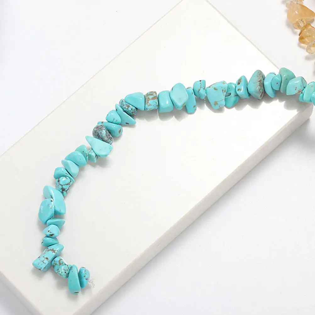 

Turquoise Crystal Chips Beads Irregular Shaped Drilled Loose Stone For Diy Jewelry Making Craft Bracelet Necklace