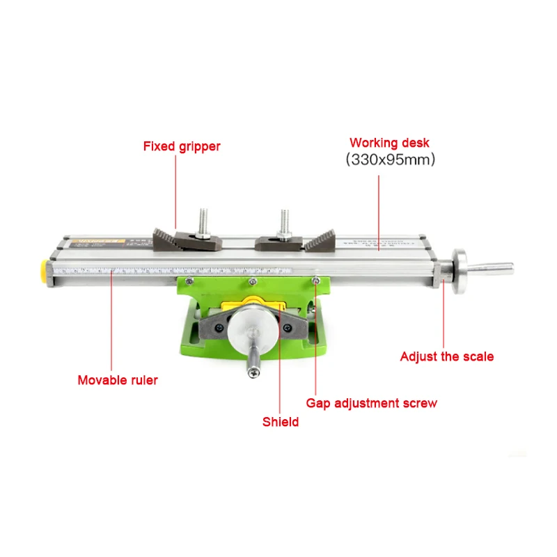 DIY home micro precision multi-function milling machine bench drill vise fixture table X Y axis adjustment coordinate table