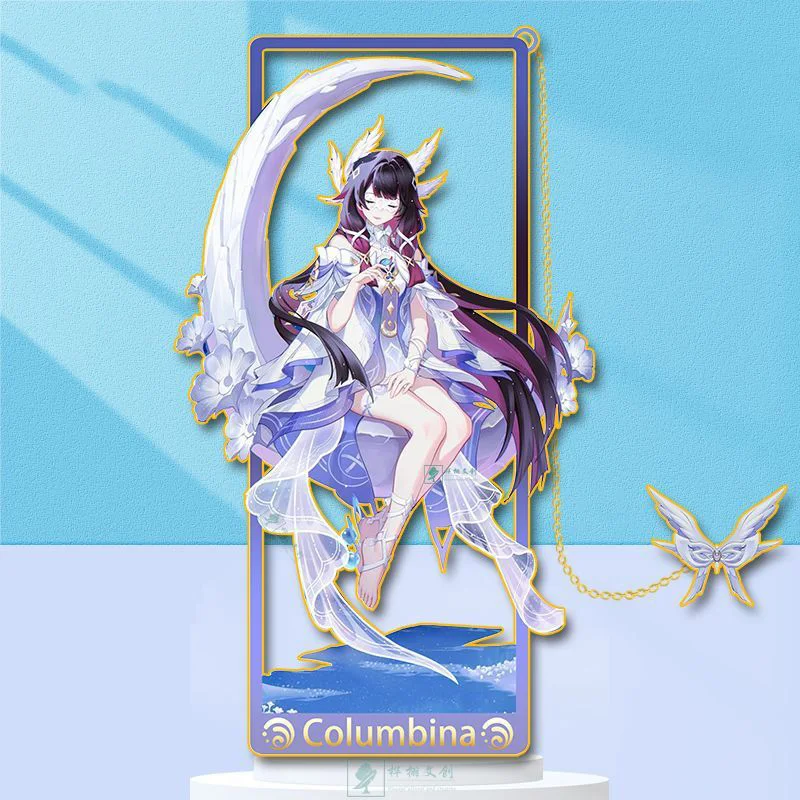 Genshin Impact Metall-Lesezeichen Odette Columbina Vesna Vodyanitsa Nicole Reeyn Alice Flins Nefer 8,5x3,5cm Spiel-Lesezeichen Schlüsselanhänger – Detail 3