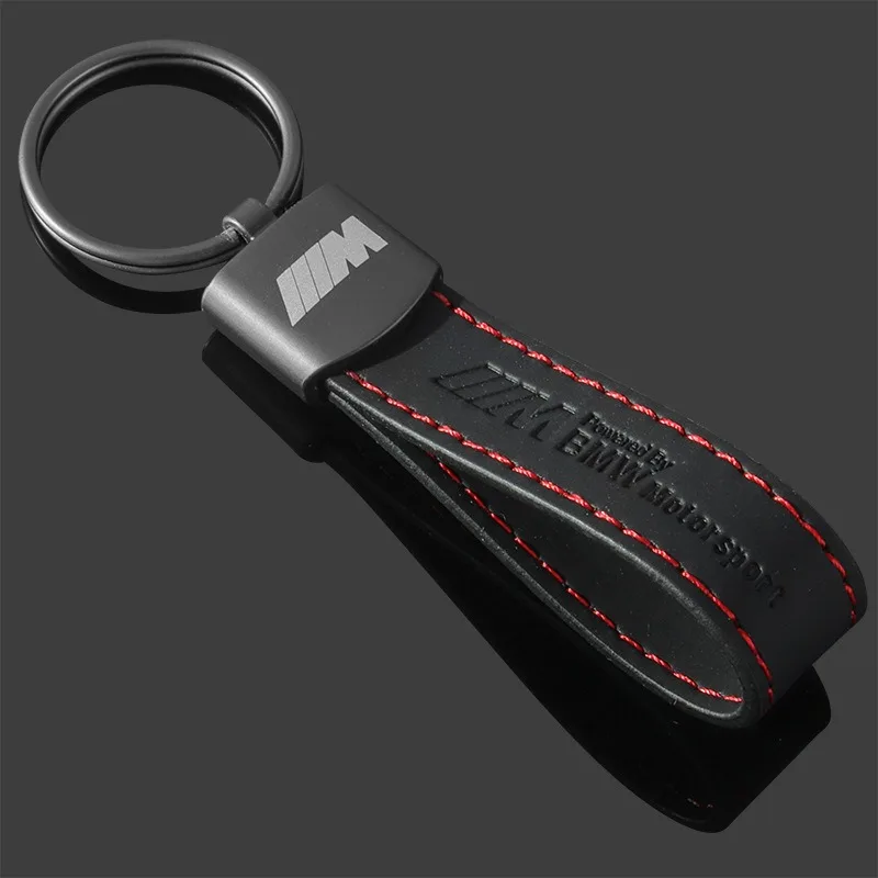 Leather Car Logo Keyring Keychain Key Chain Ring for BMW M Power Performance M3 M5 X1 X3 X5 X6 E46 E39 E36 E60 E90 Accessories