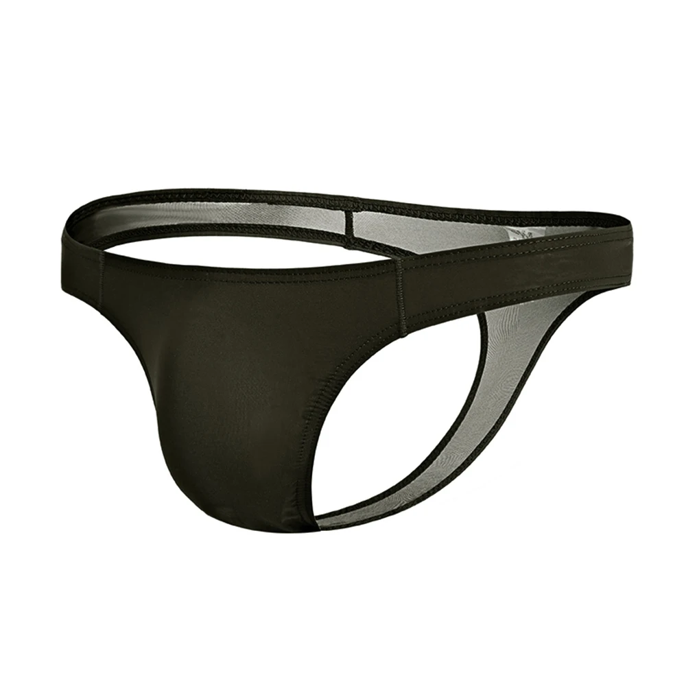 

Men's Sexy Solid Color Underwear Convex Breathable Comfortable Bodycon Triangle Elastic Waist Solid Color Briefs