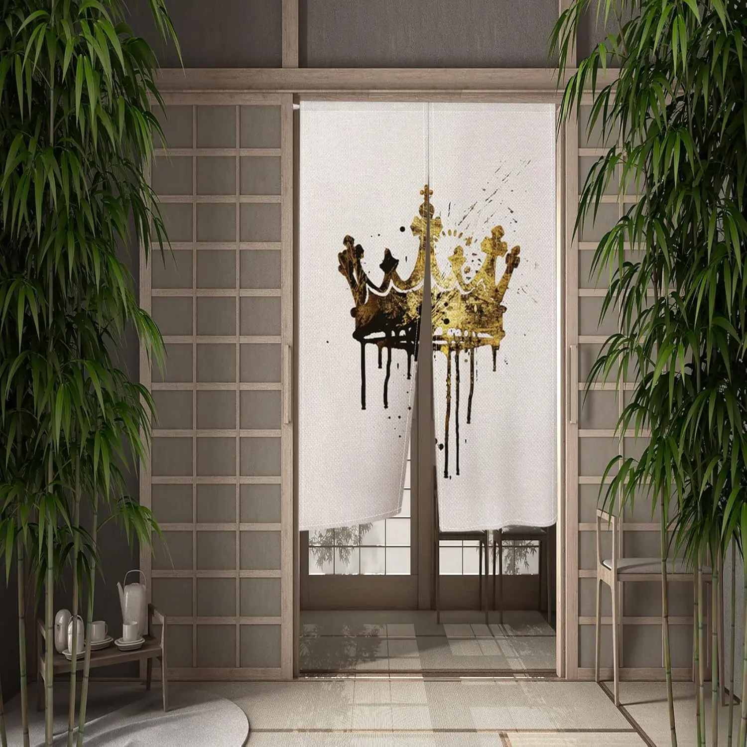 Long Type Japanese Noren Doorway Curtain Noren Japanese Style Door Curtain Asian Window Treatment Door Tapestry Polyester for