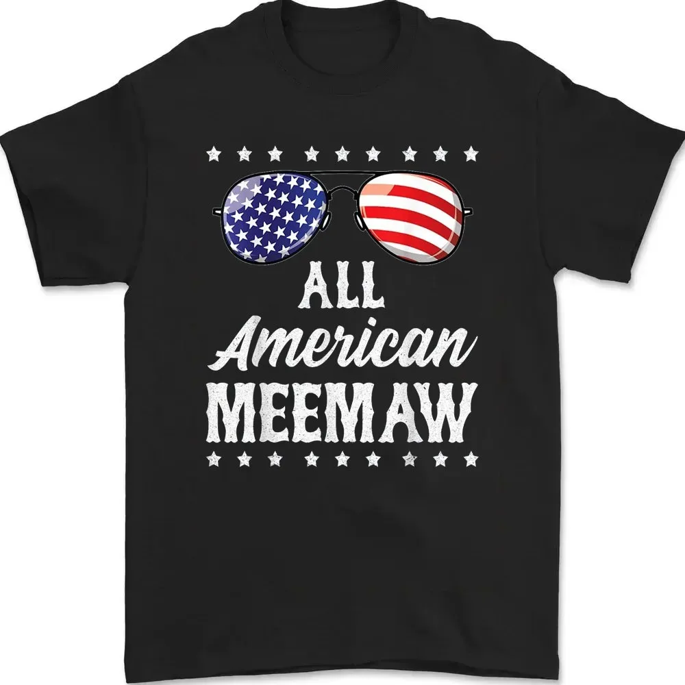 Футболка Patriot USA All American MEEMAW 4 июля по случаю Дня независимости, Классическая винтажная женская футболка с коротким рукавом