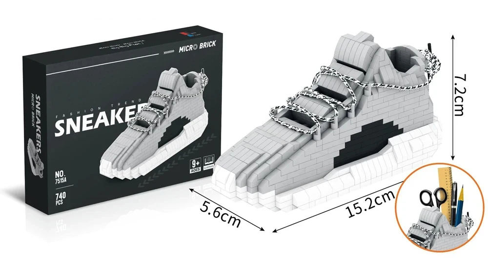 Neue DIY Sport Basketball Schuhe Bausteine Anime Turnschuhe Jungen Mädchen Spielzeug Auktion Modell Montage Block Ziegel Kinder Spielzeug Geschenke – Detail 5