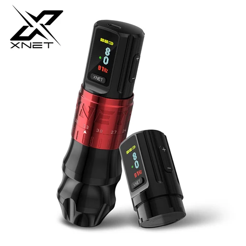 XNET Bestia-máquina de tatuaje inalámbrica profesional, pluma de carrera ajustable, pantalla OLED de 2,4-4,2mm, batería de 2400mAh para artistas de tatuajes