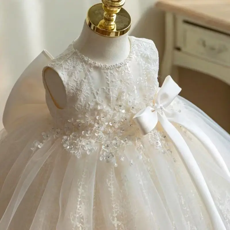 Kids Girls' Summer Dress Princess Dress 2025 New Style Children's Western-style Vest Dress Baby One Year Old Dress 80-130CM