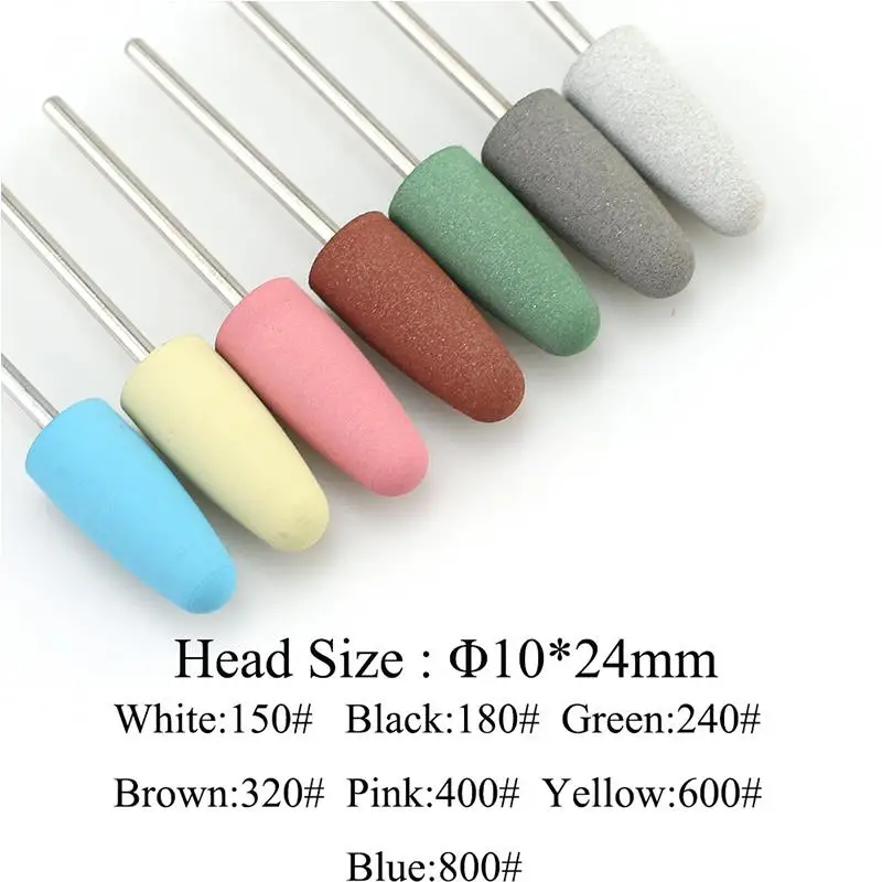 Broca de silicone para unhas, rotação elétrica, moagem, esmalte, cutícula, ferramenta de maquiagem, itens úteis, remoção de arquivos de polimento