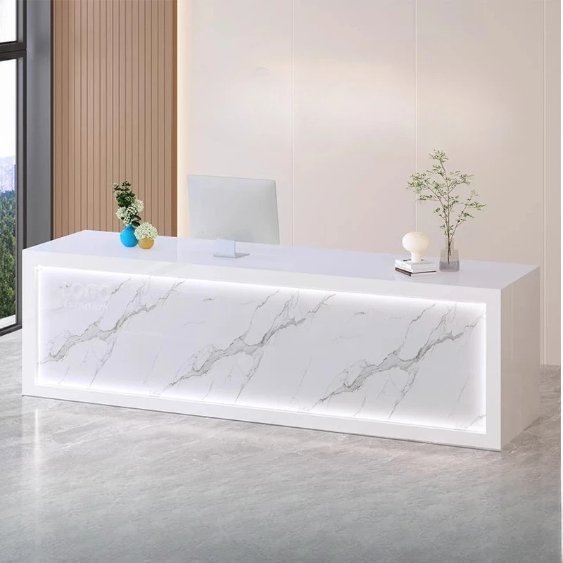 

Company Simple Reception Desks Minimalist Aesthetic Design Luxury Reception Desks Unique Modern Scrivania Commercial Furniture