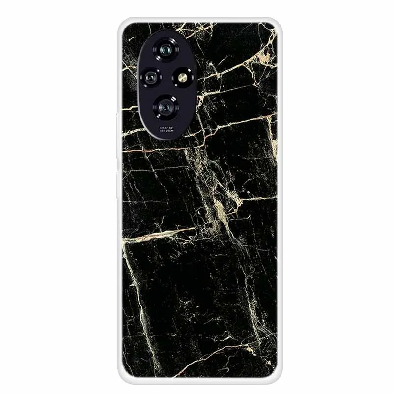 Transparent Clear Soft Case for Huawei Honor 200 Silicone TPU Phone Back Cover for Honor 200 pro Lite Shield Marble Print Coque