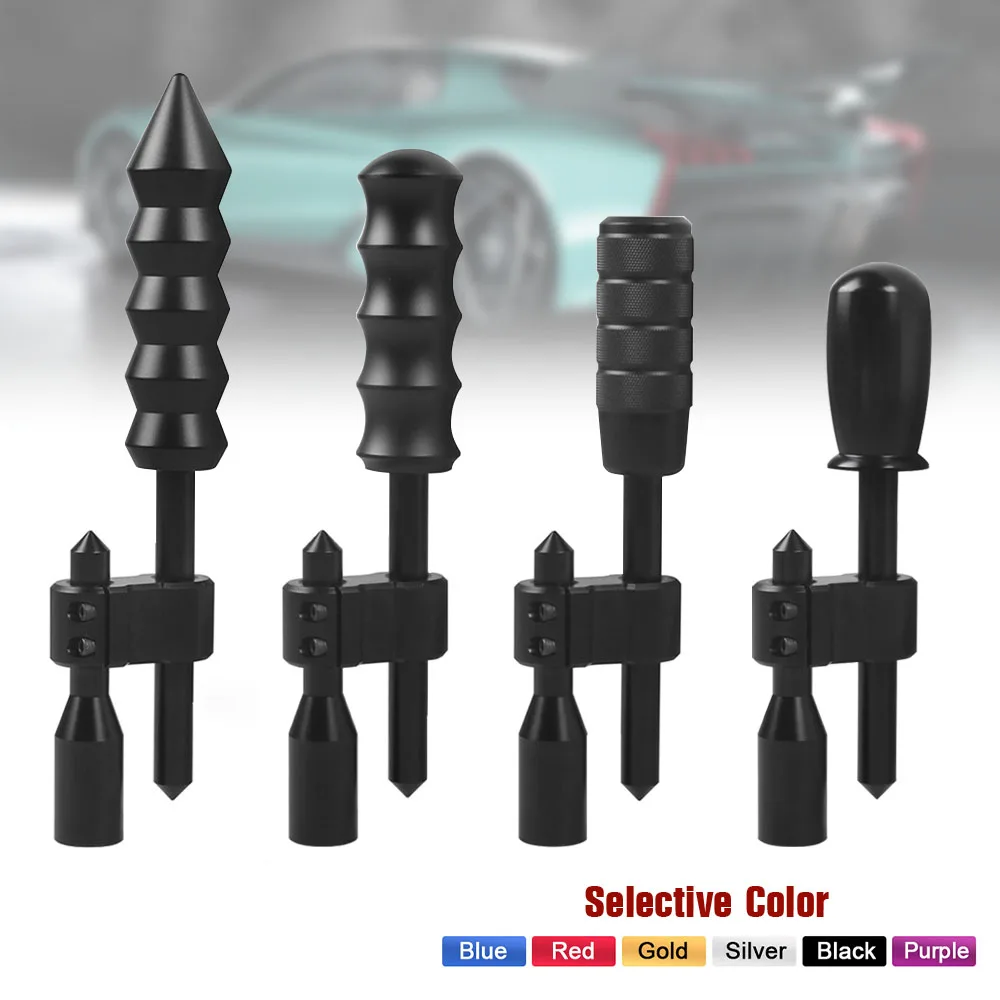 Car Aluminum H Type Shift Knob Extension Adjustable Extender Gear Shifter With Knob Shift Head & Three Adapters Car Accessories