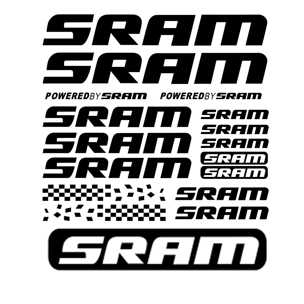 Jpct car compatible SRAM bicycle frame MTB waterproof cover scratch Vinyl Sticker 20cmx14 16cm