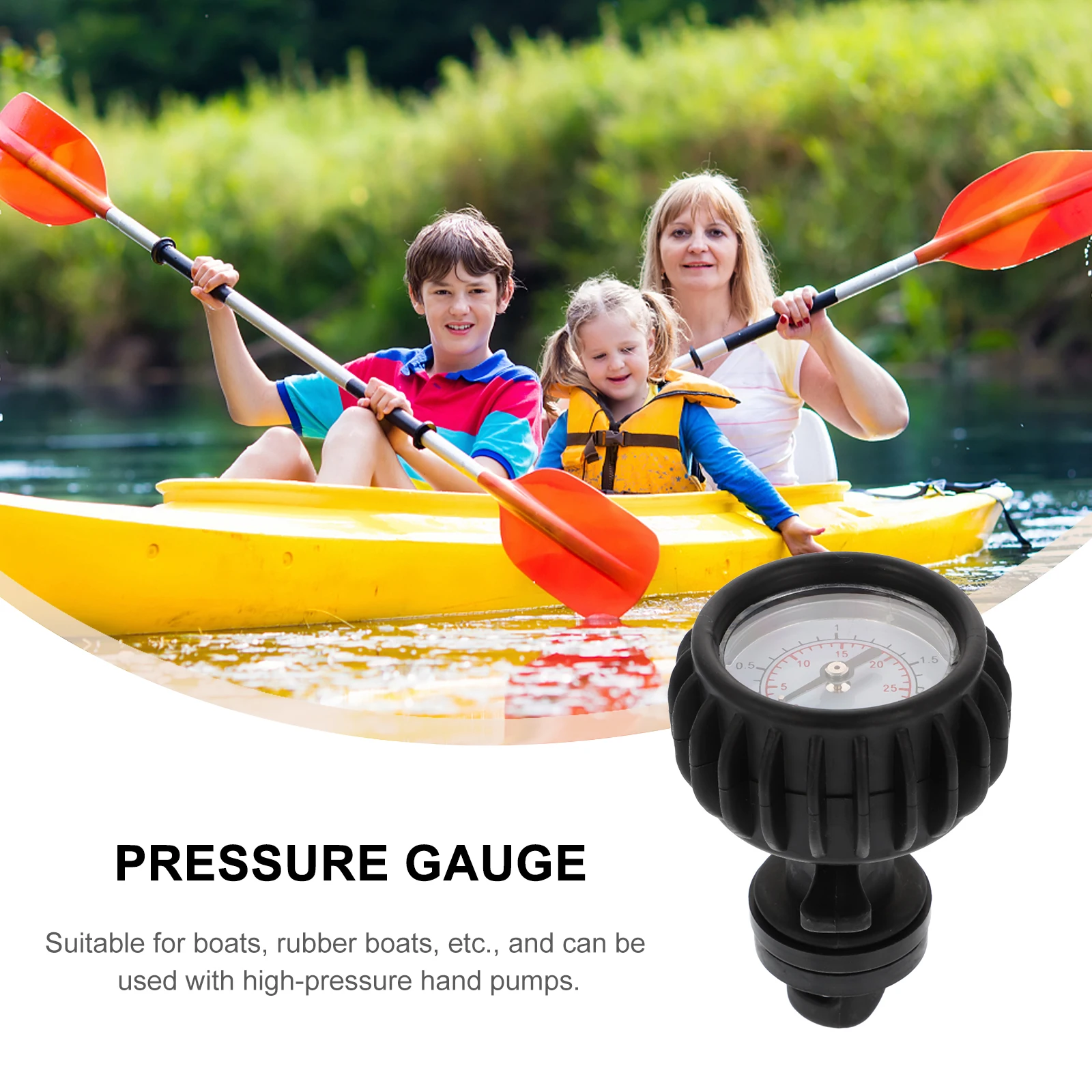 

PVC Pressure Gauge Durable Barometer for Kayak Boat Inflatable Wear Resistant Corrosion Instrument
