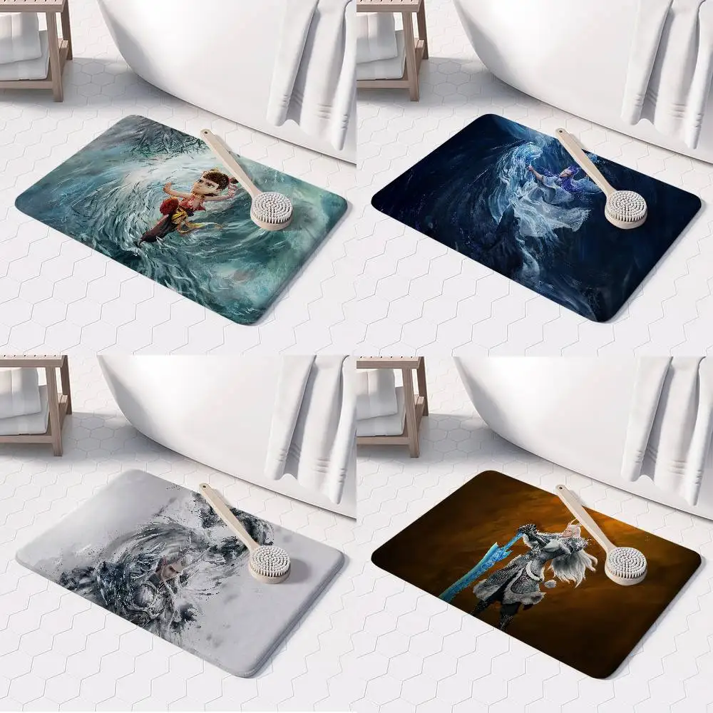 

Cute Nezha Floor Mat Printed Large Carpets Room And Bedroom Carpets Bathroom Anti Slip Door MATS Small Carpets