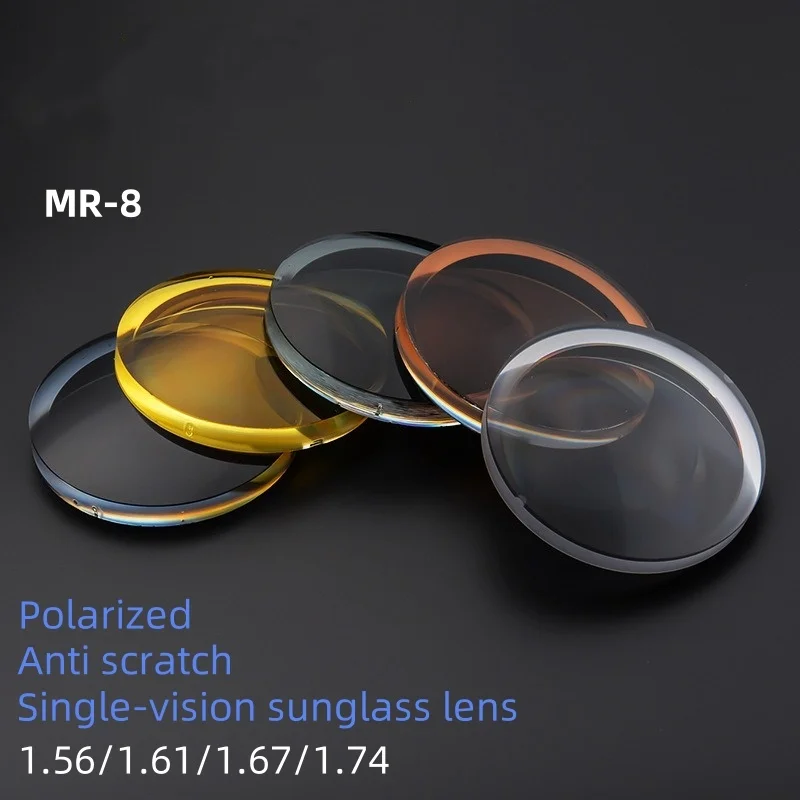 

2pcs MR-8 Super Tough 1.56 1.61 1.67 Single Vision Sunglasses Lens Optical Lenses Prescription Sunglasses UV400 Sun Glasses Dye