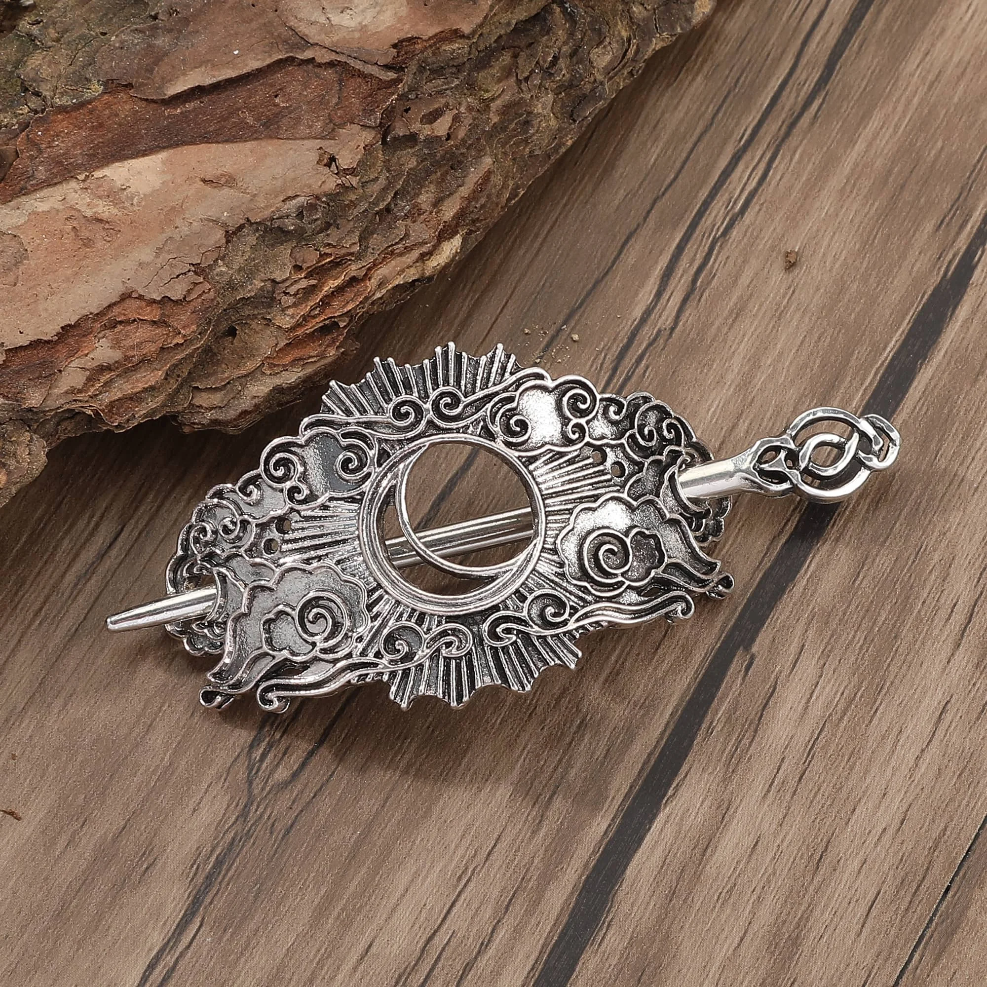 Viking Retro Crescent Cloud Hairpin Hairpin Trendy Fashion Easiest for Match Hair Accessories Celtic Knot Hair Stick Norwegian Style Party Accessories Valentine's Day Mother's Day Halloween Birthday Gift