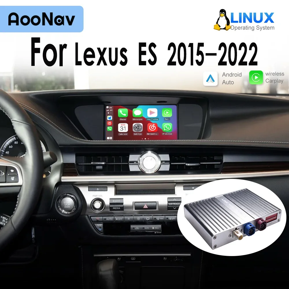 Mirror link Box For Lexus ES 2015-2022 Wireless Apple CarPlay Android Stereo Oem Screen Upgrade Car Radio Adapter Linux System