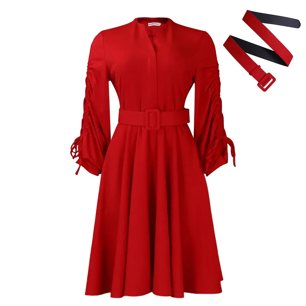 女性のためのアフリカのダシキドレス,長袖,Vネック,オフィス,ミドル丈,エレガントな服,春のファッション,2022