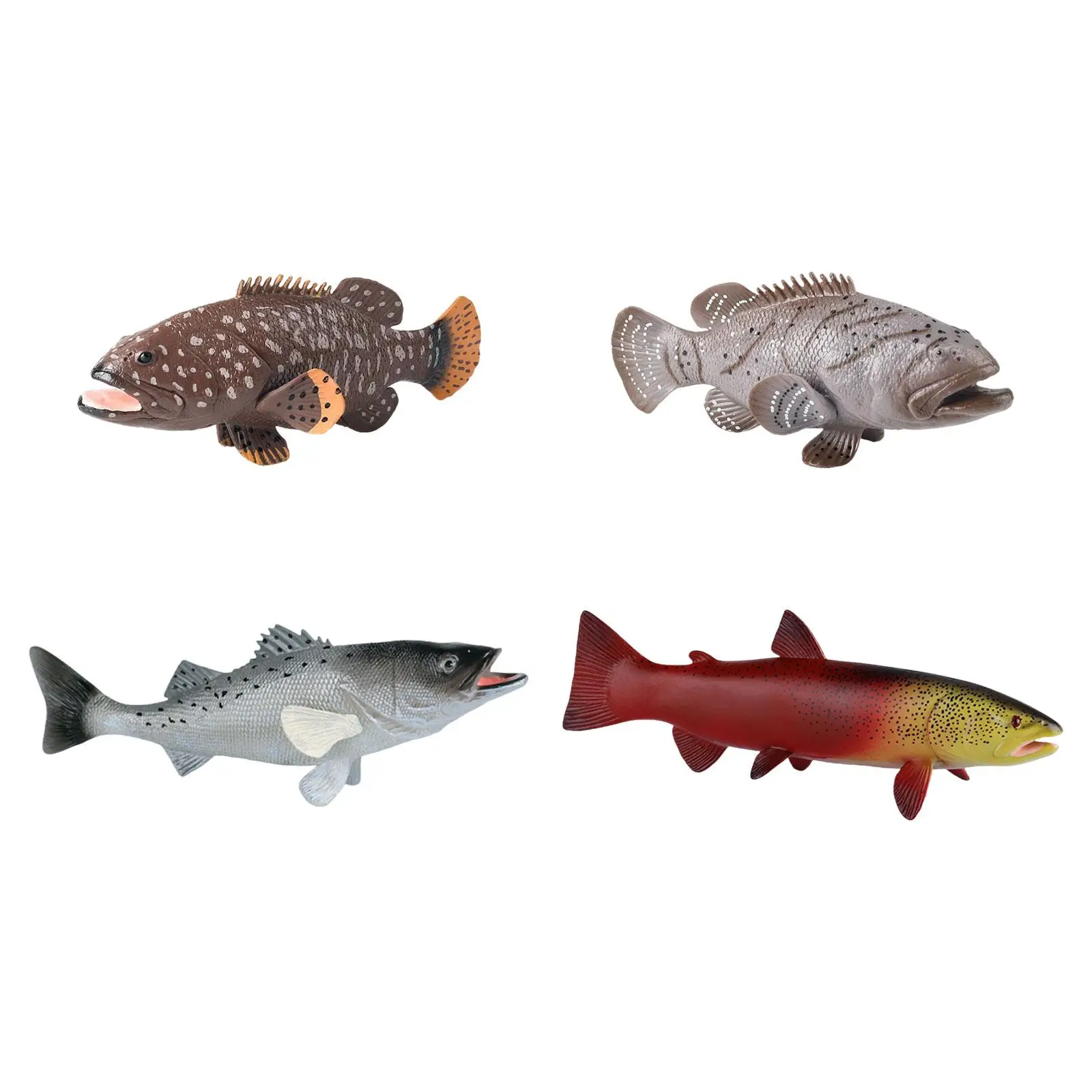 Modelo de animales marinos, juguete educativo para decoración de escritorio, figuras de juguete de trucha roja para regalo de vacaciones, recuerdos de fiesta para niños en edad preescolar