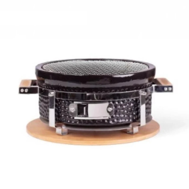 Ceramic Korean Style BBQ Grill for Outdoor Round Charcoal Grill Stand for Home Camping Commercial Use American Style Grill