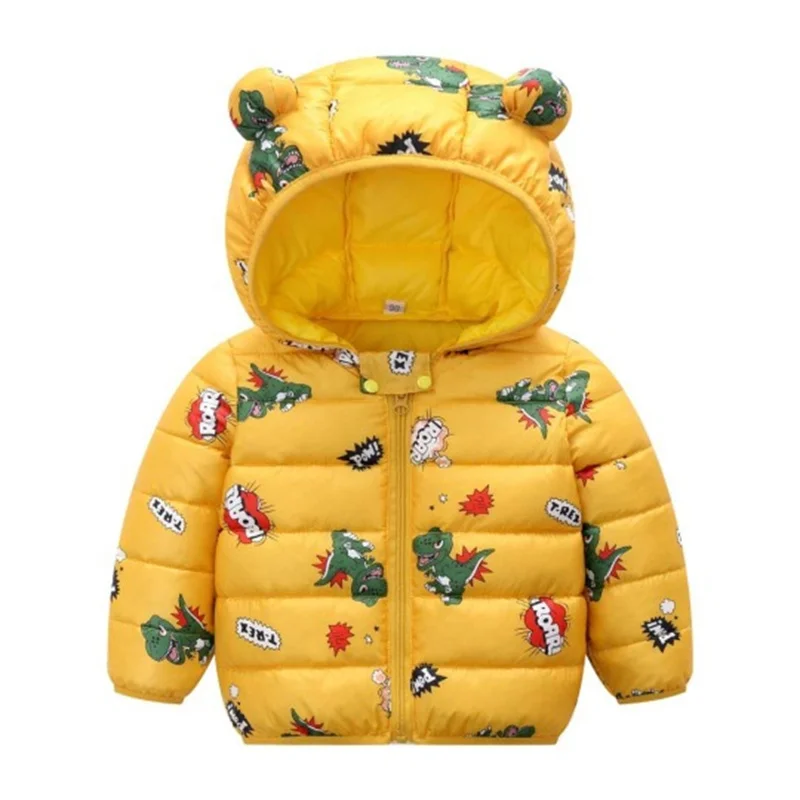 

Girls Down Coats Children Print Outerwear 1-5 Years Boys Warm Cute Cartoon Clothing Spring Autumn Kids Hooded Jackets