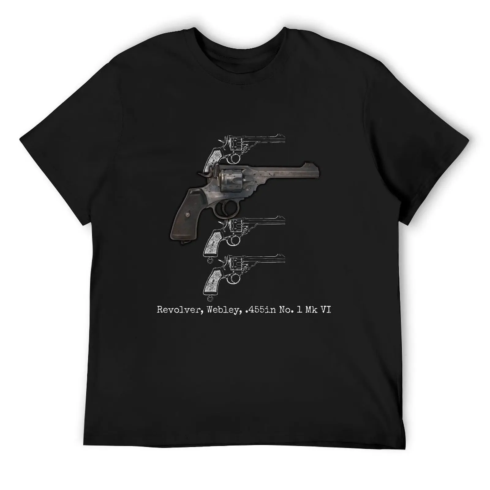 Revolver, Webley, .455in No. 1 Mk VI T-Shirt sweat plus size tops graphic tee shirt mens workout shirts