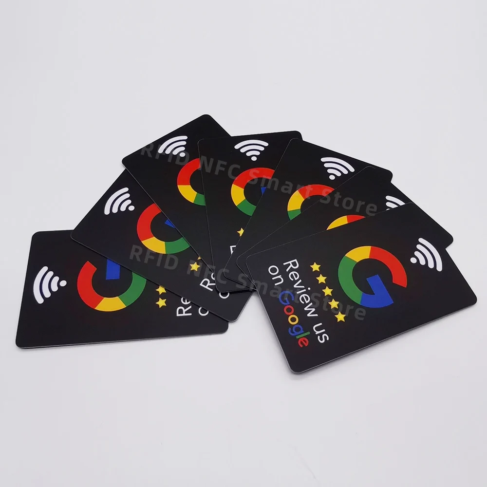 5pcs Google Reviews NFC Cards Boost Your Reviews PVC Material Durable