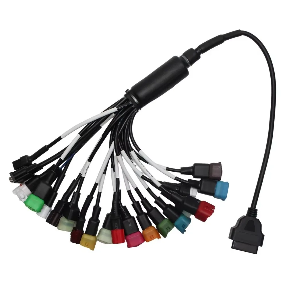 19-in-1 Motorcycle Diagnostic Adapter Cable for TVS Bajaj JAWA HERO ROYAL ENFIELD OBD Scanner Tool