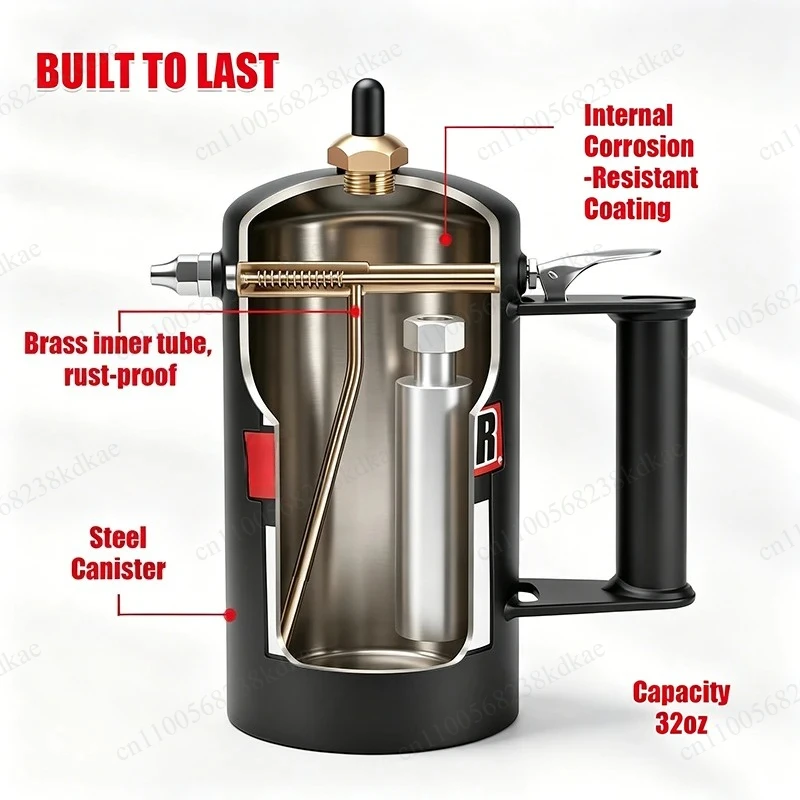 A8416 Reusable Air Pressure Storage Pot 32oz Pneumatic Pressure Vessel For Mold Release Liquid Auto Repair Workshop Tool
