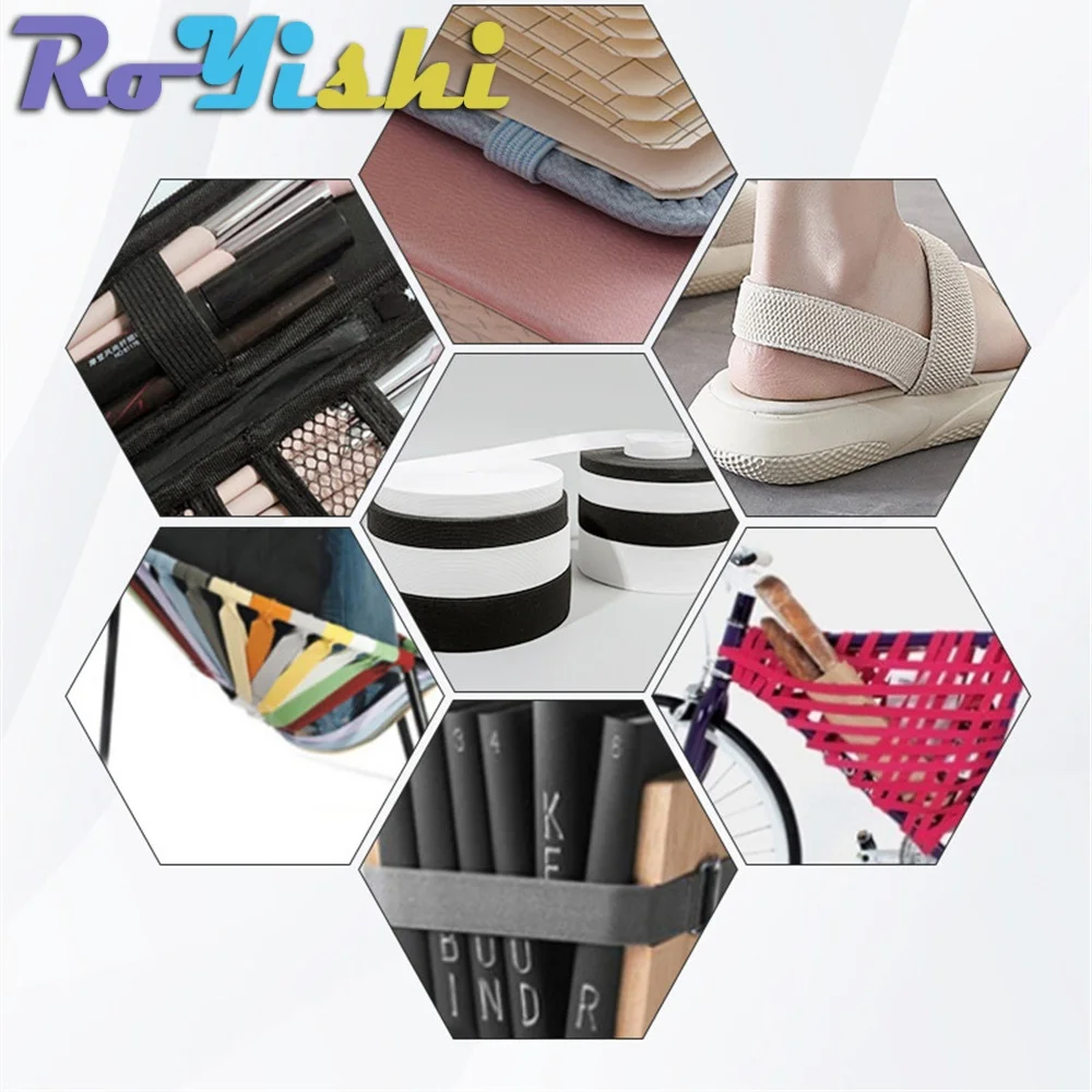 5 Yards Flat Elastic Band White Black High Elastic Flat Elastic Band Sewing Stretch Rope for Underware Pajamas Ties Trim DIY ﻿