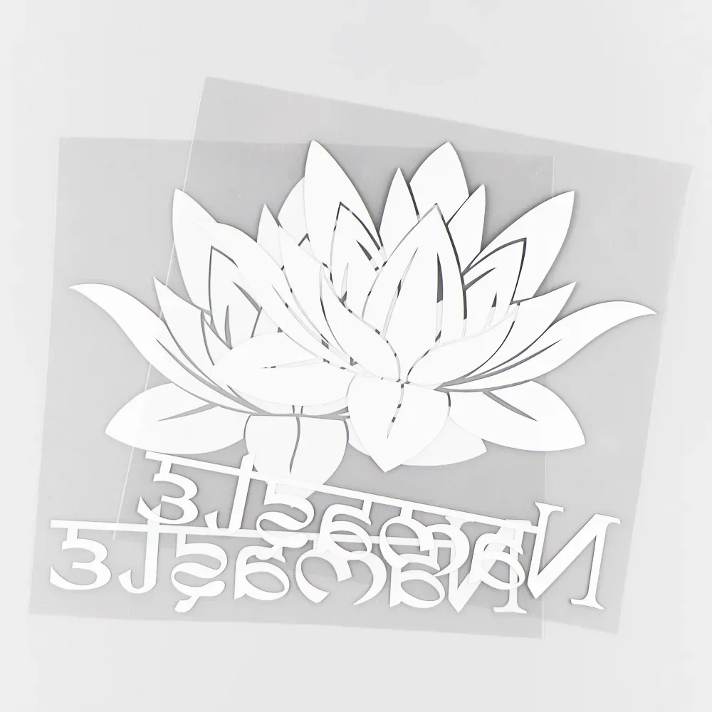 Cartoon Lotus Yoga Meditation Namasle Vinyl Car Sticker Decal Art Decoration  16*15.1CM