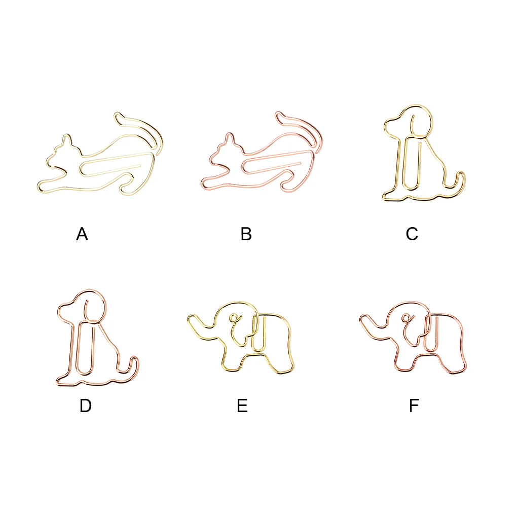 30Pcs Paper Clip Animal Clips Bookmark Pin Mini Novelty Adult School