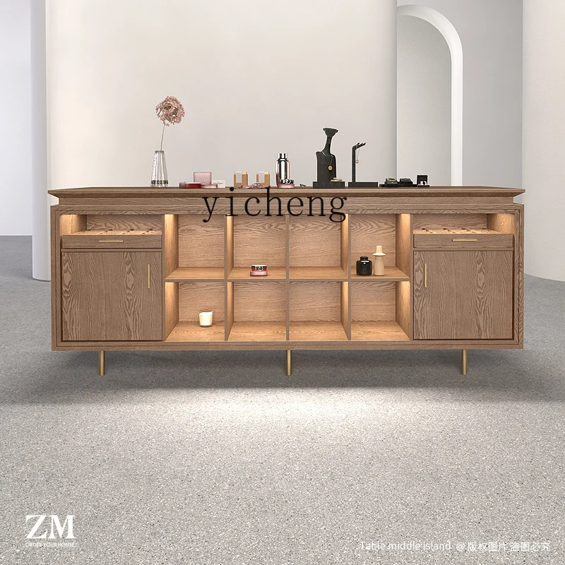 

TWR flow table New Chinese display cabinet with storage cabinet Display rack Shelf