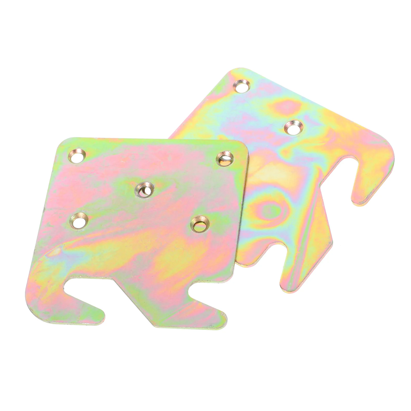 

2Pcs Bed Rail Hook Plates Wood Premium Material 5 Hole Professional Snap Connectors Bed Hardware Supplies