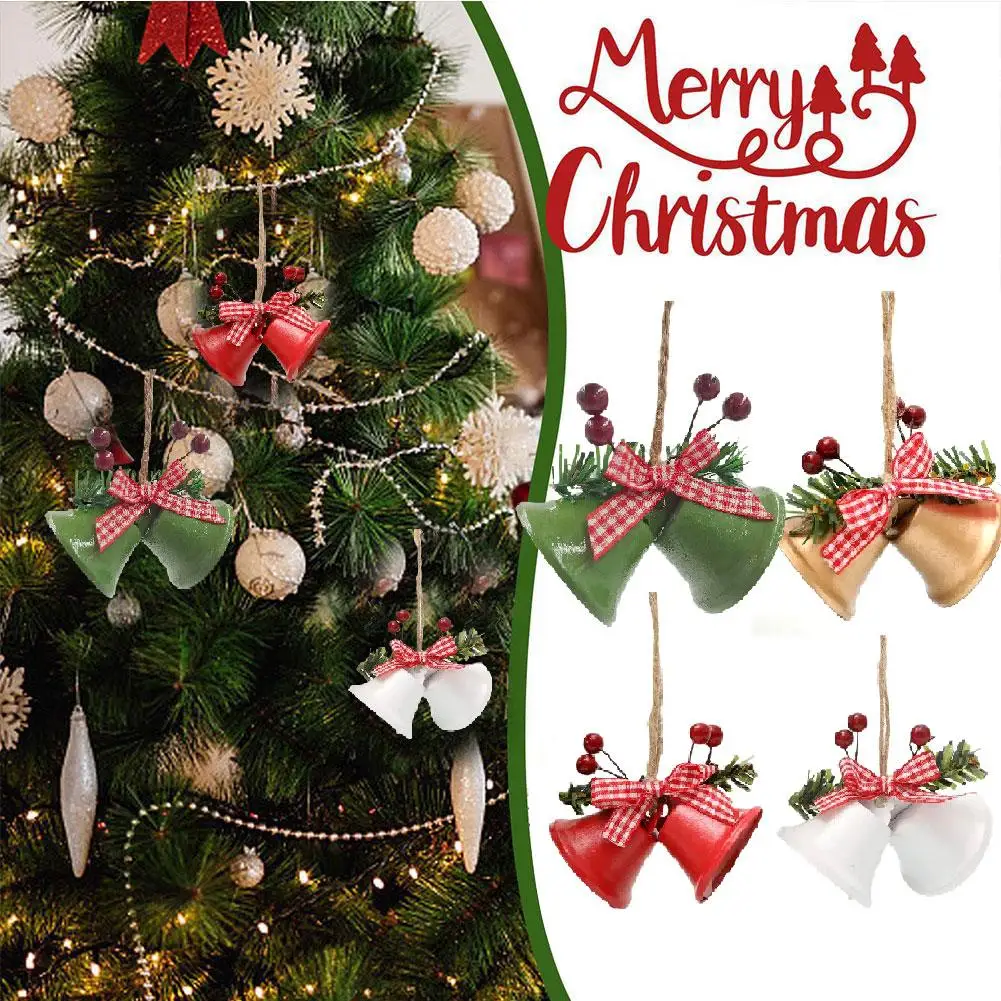 

2025 Christmas Bells Christmas Tree Jingle Bells Hanging Pendant Ornament 2024 Decoration Xmas Christmas Year New Z6A3
