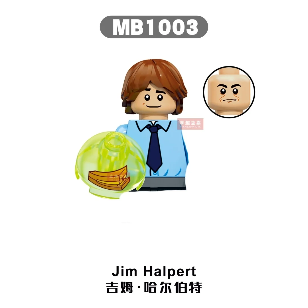 Michael Scott Dwight Schrute Jim Halpert Figuren MOC Bausteine Promi Ziegel Spielzeug Für Kinder Geschenke TV serie