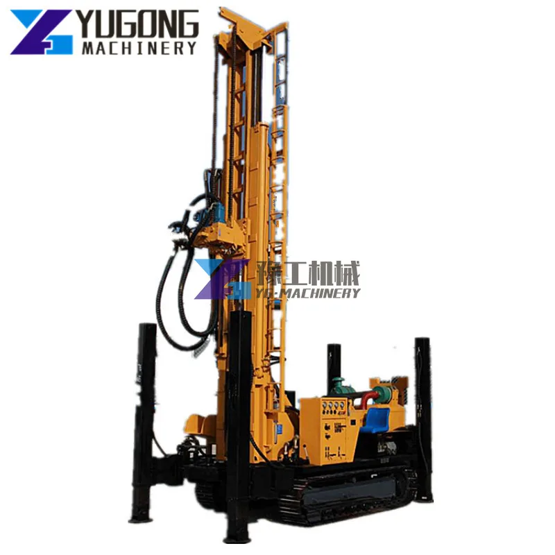 400m Diesel Water Well Drilling Machine Hydraulic Mine Drilling Rig Crawler Mounted Diesel Engine Driven Borehole