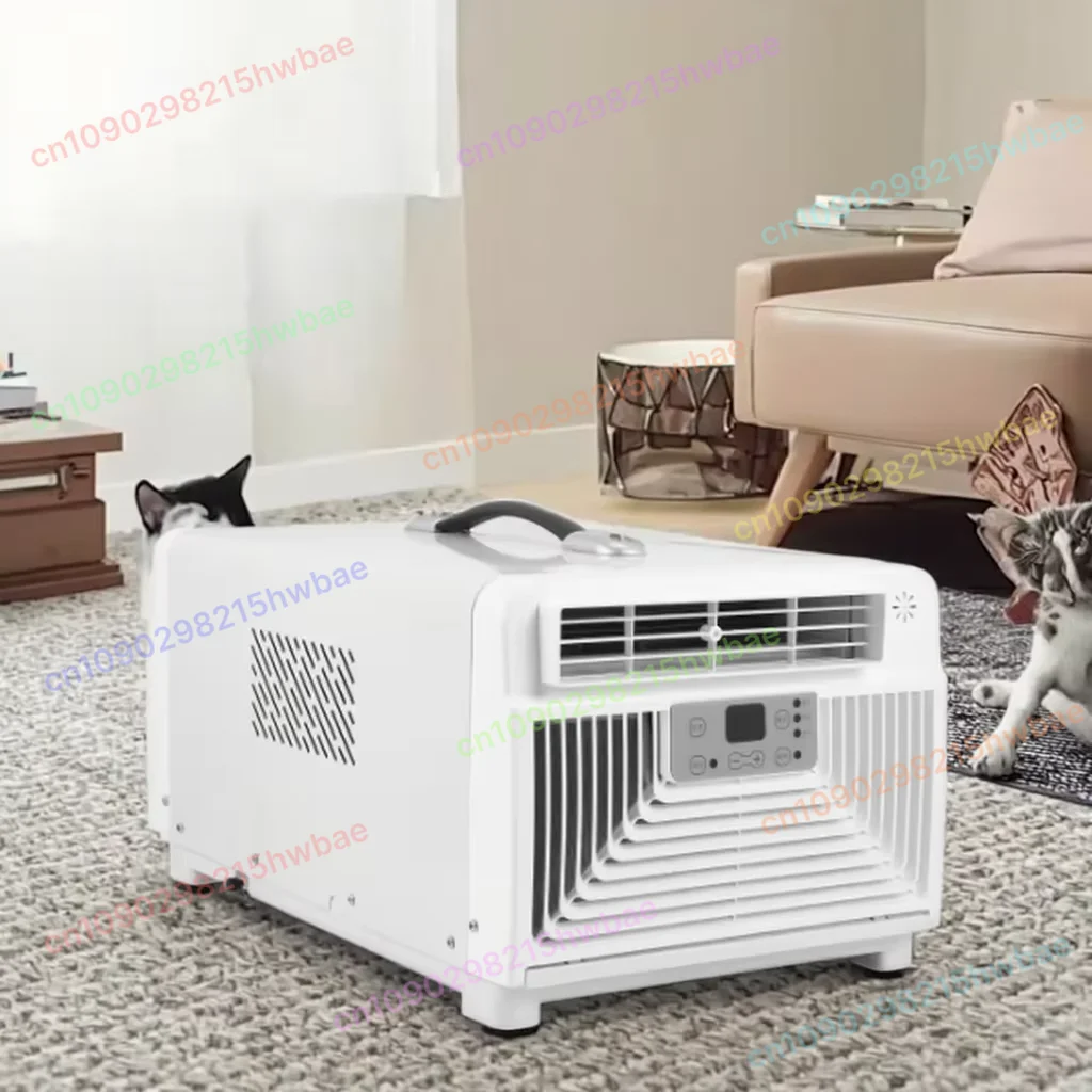 

Integrated heating and cooling without external machine compressor Installation-free mobile air conditioner