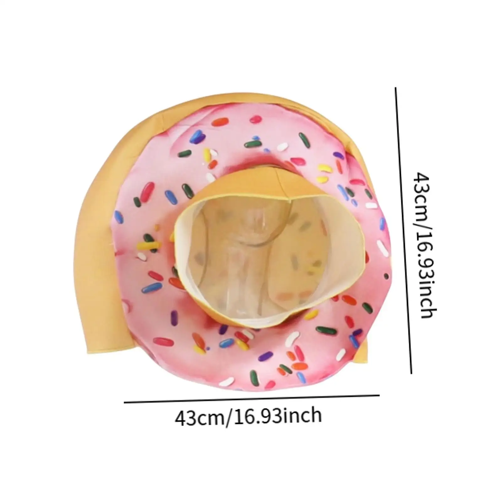 Donut Hat Cosplay Selfie Hat Funny Costume Cap for Party Fancy Dress Holiday