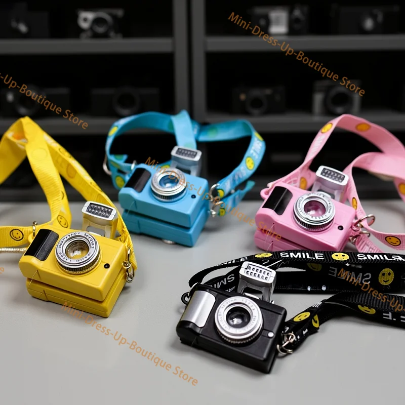 

15-17cm Labubu Camera Accessory - Realistic Flash Camera Pendant with Sound, Kawaii Doll Decoration for Labubu & Cotton Dolls