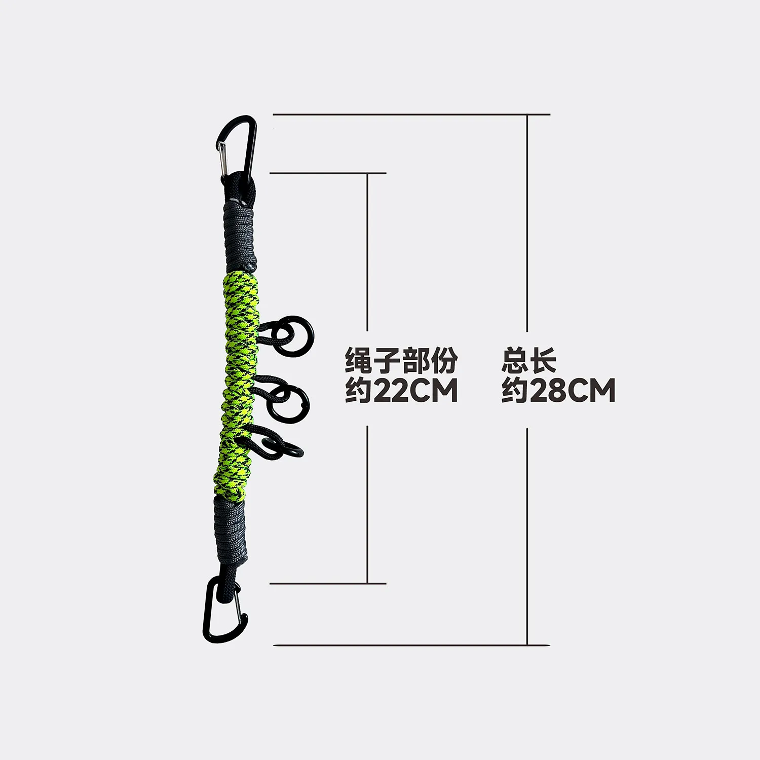 Outdoor Tactical DIY Modification Hand-woven Paracord Backpack Hanging Rope Multifunction Bag Strap Lanyard Accessories