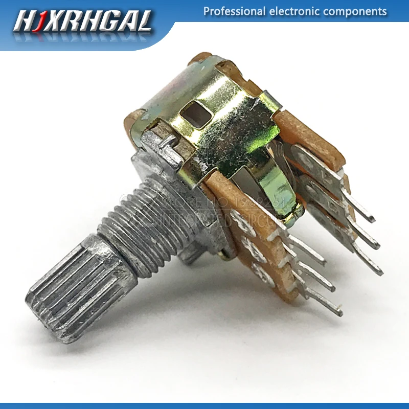 5pcs B1K B2K B5K B10K B20K B50K B100K B500K B1M 6Pin Shaft WH148 Potentiometer 1K 2K 5K 10K 20K 50K 100K 500K 1M hjxrhgal