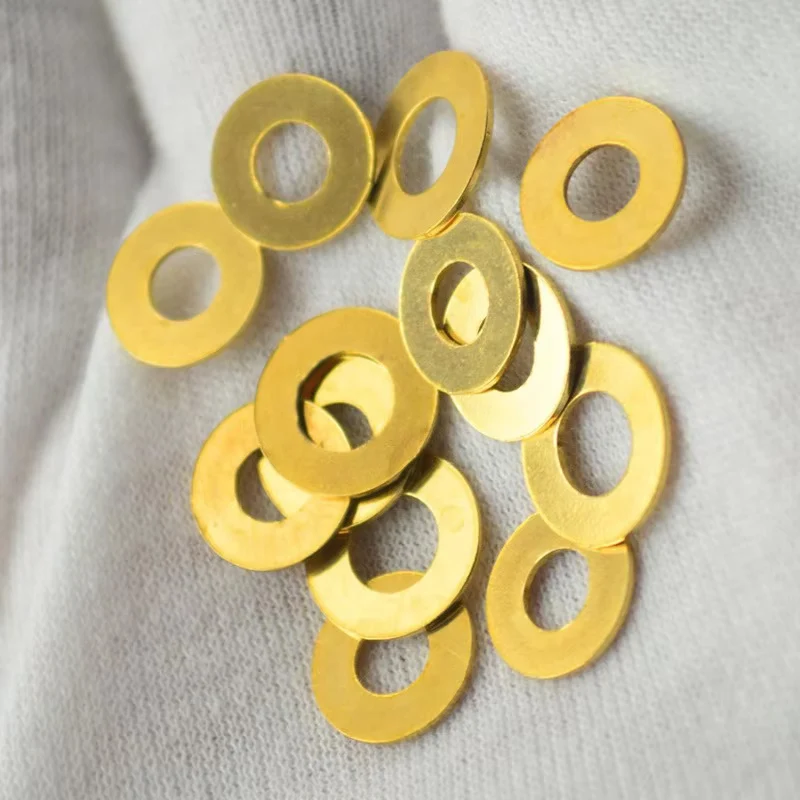 6pcs Spyderco Knife Accessories Brass Washer Copper Cushion Pad Metal Gasket Shim for C158 C186 C11 Delica C10 Endura C81 Para2