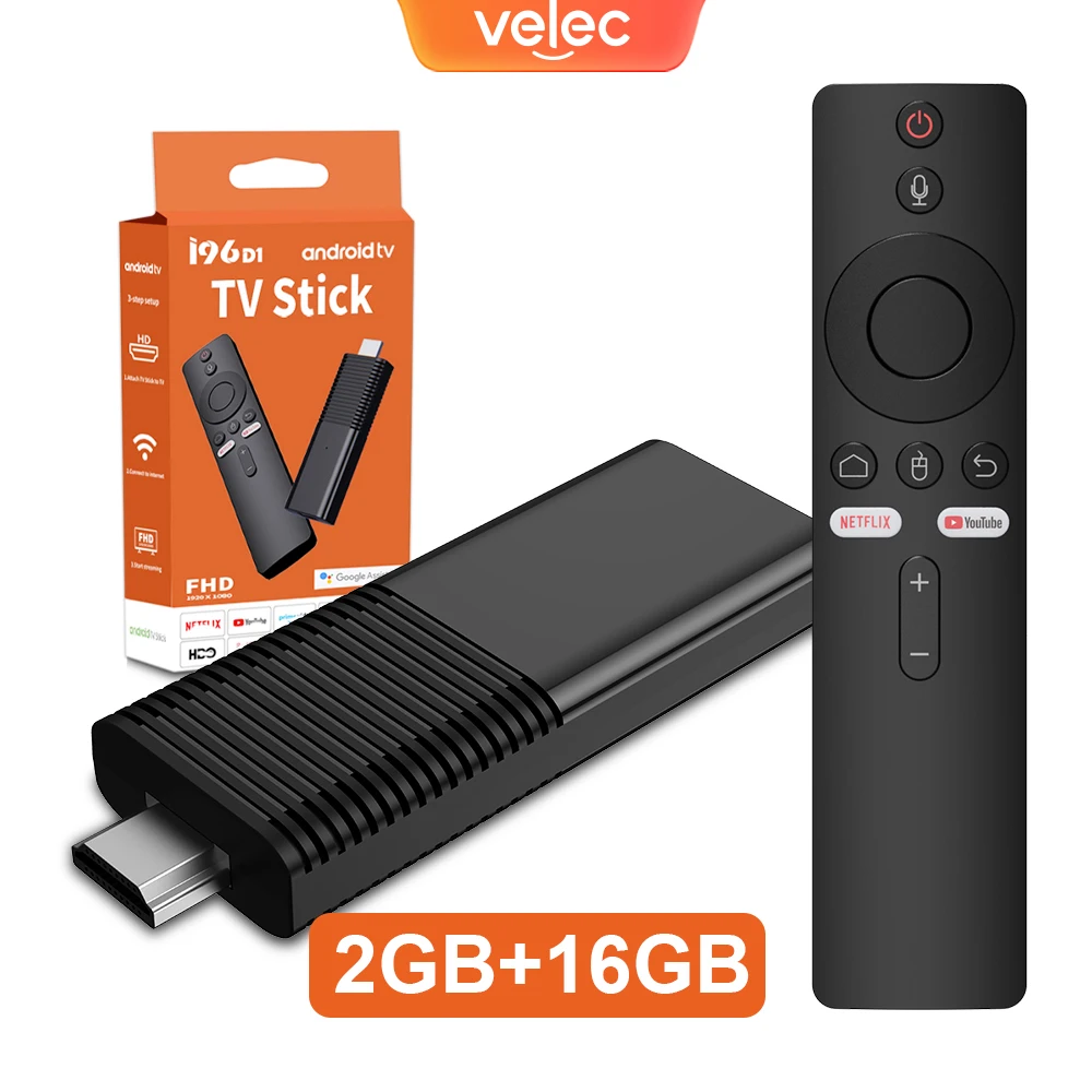 Velec TV Sticks 2GB 16GB Android 10 Allwinner H313 Real 4k Mini Smart TV Stick Portable Media Player for NETFLIX Youtube Google