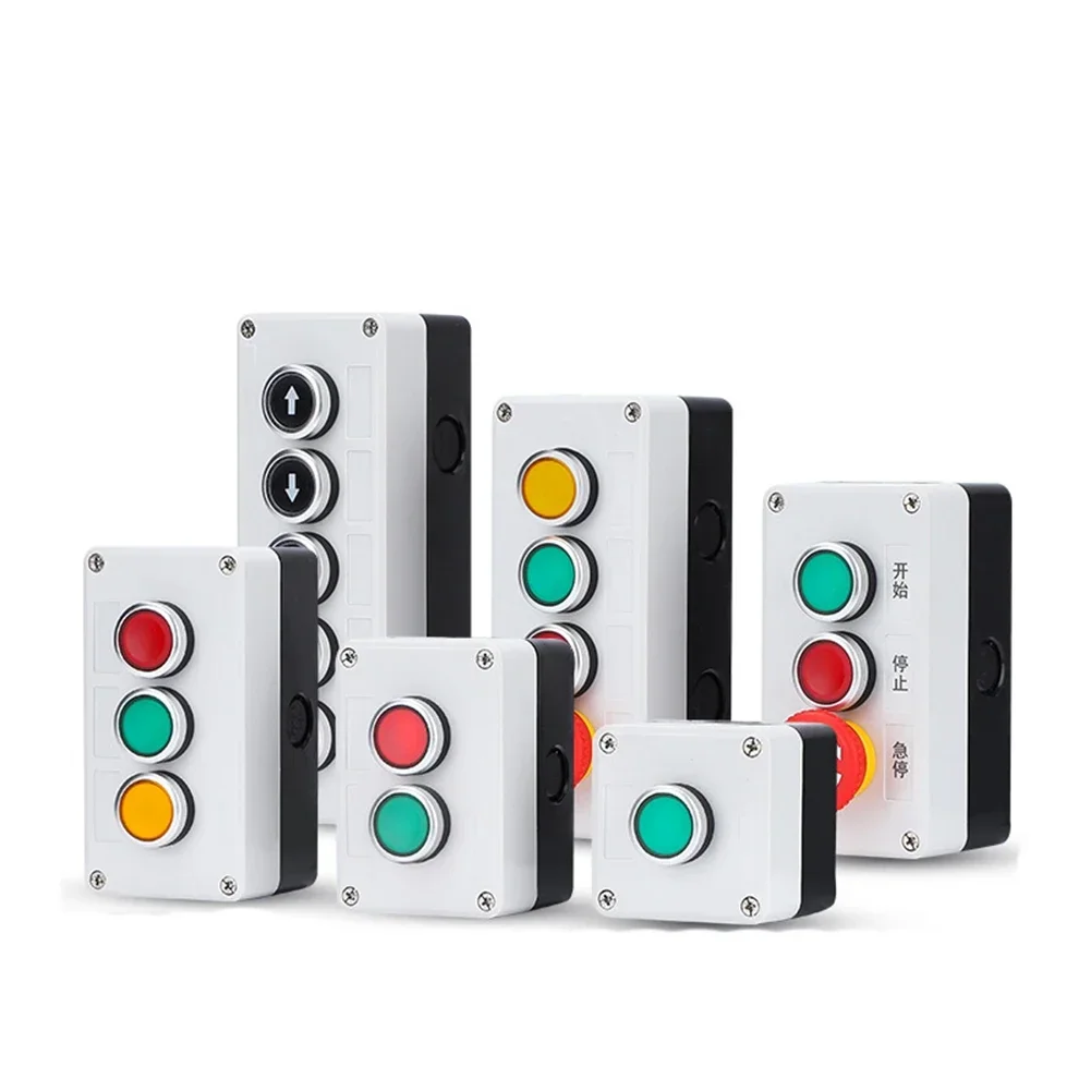 

Qpc Push Button Switch Control Box 22mm With Button IP65 Waterproof Dustproof Self-reset/self-locking Push Button Switch Parts